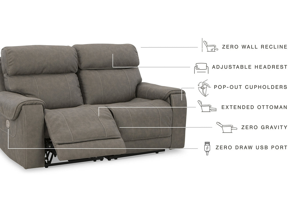 Starbot 2-Piece Power Reclining Sectional Loveseat