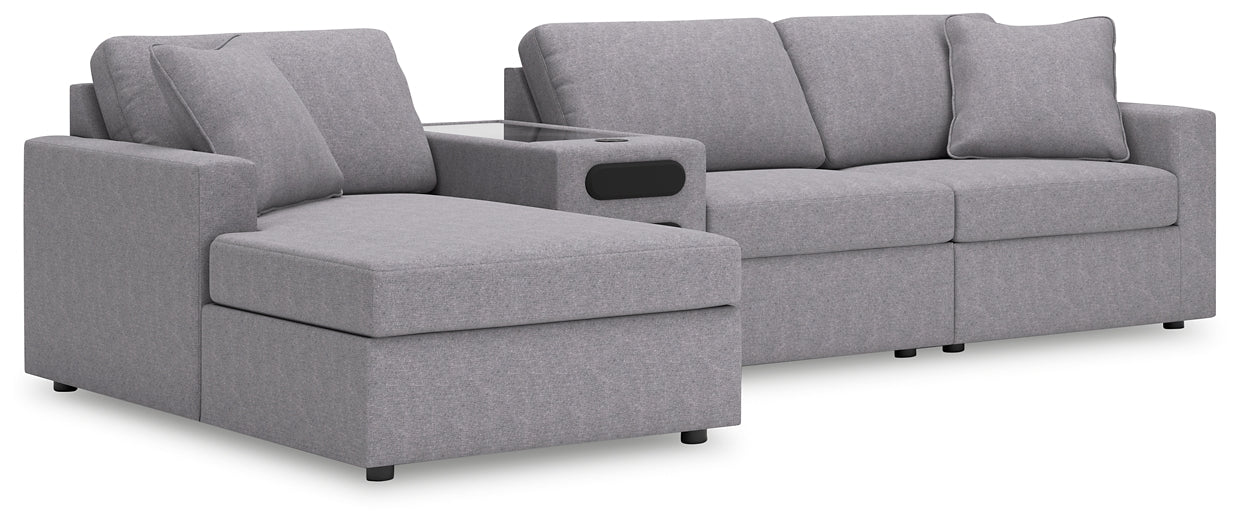 Modmax 4-Piece Sectional with Chaise and Audio Console