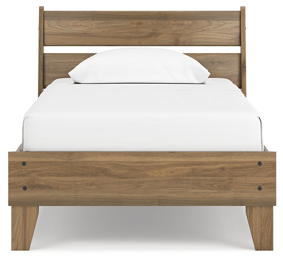 Deanlow Twin Platform Panel Bed with Dresser