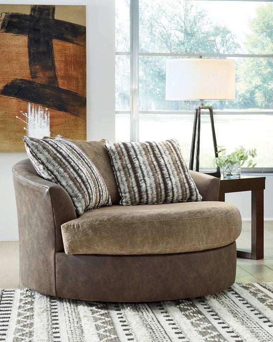 Alesbury Oversized Swivel Accent Chair Huntsville Furniture Outlet