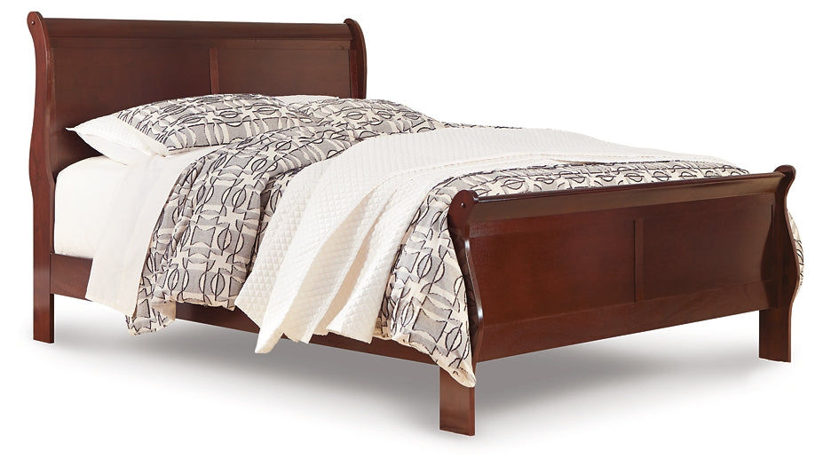 Alisdair California King Sleigh Bed with Mirrored Dresser, Chest and 2 Nightstands Huntsville Furniture Outlet