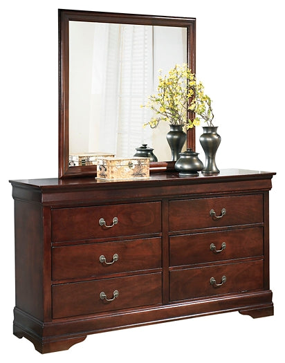 Alisdair California King Sleigh Bed with Mirrored Dresser, Chest and 2 Nightstands Huntsville Furniture Outlet