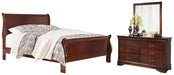 Alisdair Queen Sleigh Bed with Mirrored Dresser Huntsville Furniture Outlet