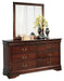 Alisdair Queen Sleigh Bed with Mirrored Dresser and Chest Huntsville Furniture Outlet