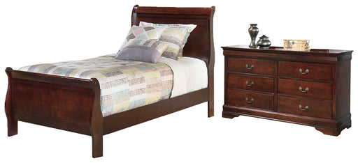 Alisdair Twin Sleigh Bed with Dresser Huntsville Furniture Outlet