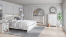 Altyra King Bookcase Headboard with Mirrored Dresser, Chest and 2 Nightstands Huntsville Furniture Outlet