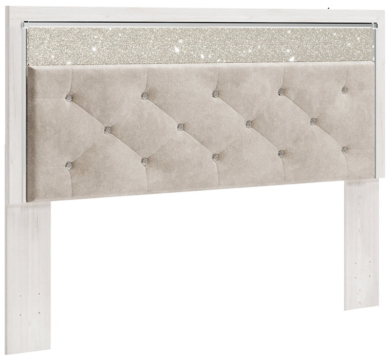 Altyra King Panel Headboard with Mirrored Dresser and Chest Huntsville Furniture Outlet