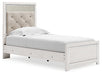 Altyra Twin Panel Bed with Mirrored Dresser Huntsville Furniture Outlet