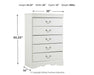 Anarasia Five Drawer Chest Huntsville Furniture Outlet