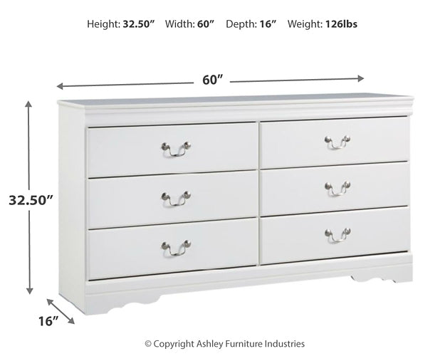 Anarasia Queen Sleigh Headboard with Dresser Huntsville Furniture Outlet