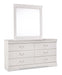 Anarasia Queen Sleigh Headboard with Mirrored Dresser Huntsville Furniture Outlet