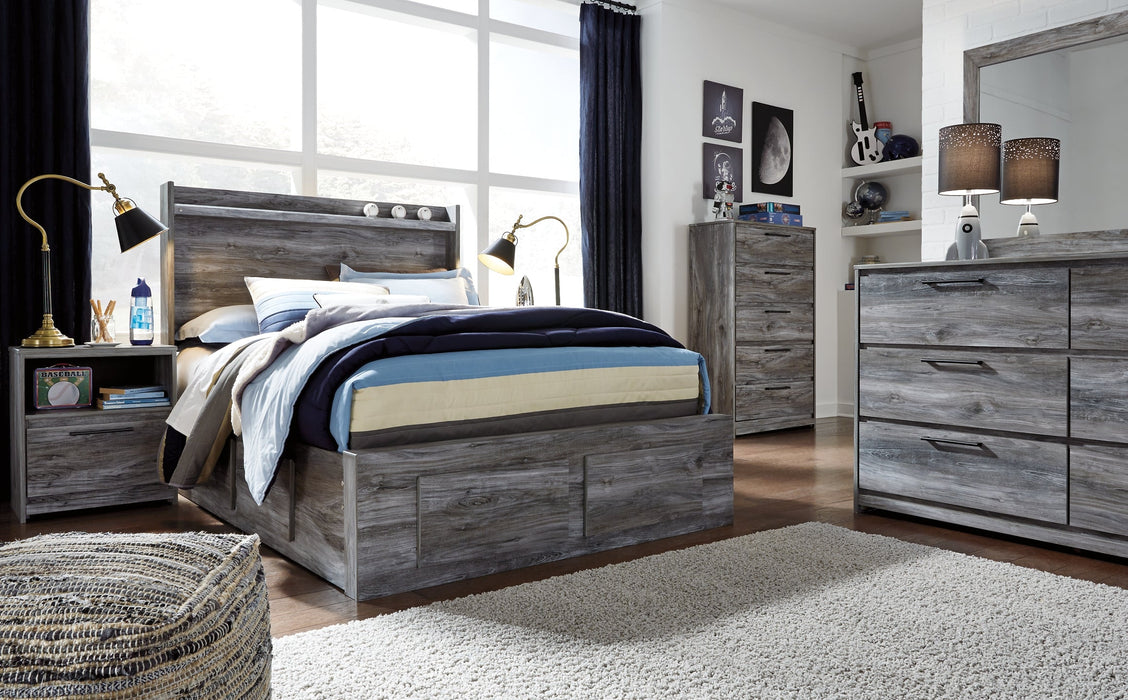 Baystorm Full Panel Bed with 6 Storage Drawers with Dresser Huntsville Furniture Outlet