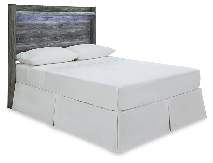 Baystorm Full Panel Headboard with Mirrored Dresser and Nightstand Huntsville Furniture Outlet