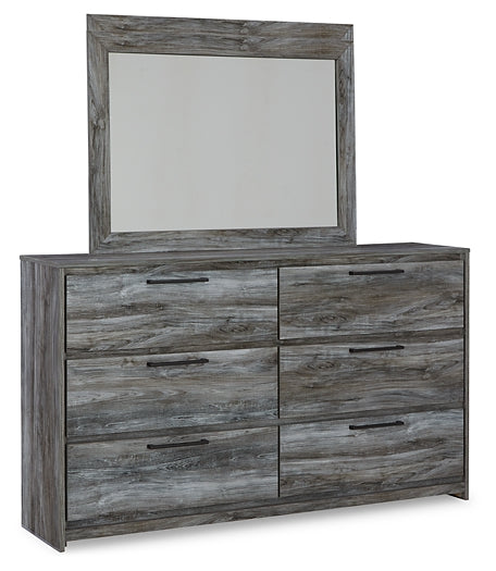 Baystorm Full Panel Headboard with Mirrored Dresser and Nightstand Huntsville Furniture Outlet