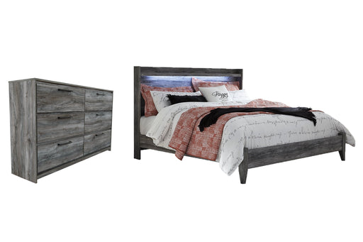 Baystorm King Panel Bed with Dresser Huntsville Furniture Outlet