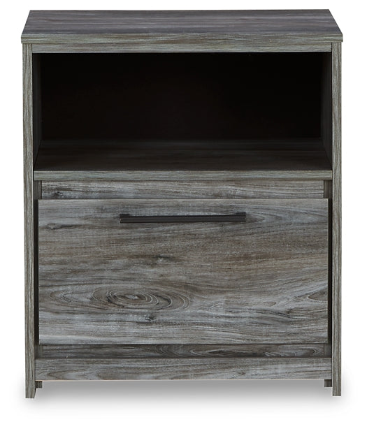 Baystorm King Panel Bed with Mirrored Dresser, Chest and Nightstand Huntsville Furniture Outlet