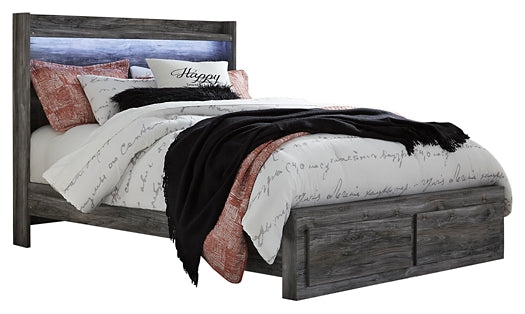 Baystorm Queen Panel Bed with 2 Storage Drawers with Dresser Huntsville Furniture Outlet