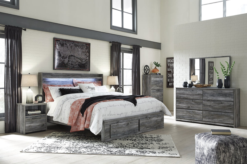 Baystorm Queen Panel Bed with 4 Storage Drawers with Dresser Huntsville Furniture Outlet