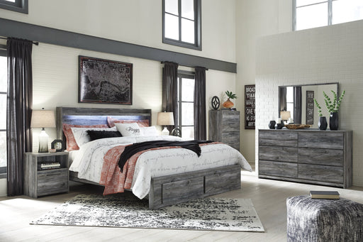 Baystorm Queen Panel Bed with 4 Storage Drawers with Dresser Huntsville Furniture Outlet