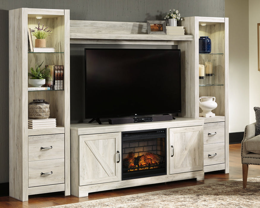 Bellaby 4-Piece Entertainment Center with Electric Fireplace Huntsville Furniture Outlet