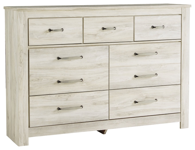 Bellaby King Crossbuck Panel Bed with Dresser Huntsville Furniture Outlet