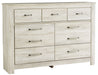 Bellaby King Crossbuck Panel Bed with Dresser Huntsville Furniture Outlet