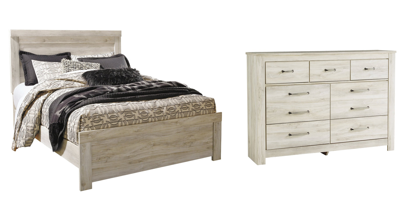 Bellaby Queen Panel Bed with Dresser Huntsville Furniture Outlet