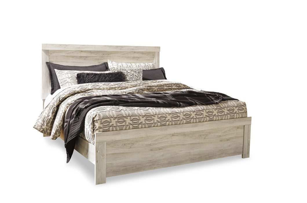 Bellaby Queen Panel Bed with Mirrored Dresser, Chest and 2 Nightstands Huntsville Furniture Outlet