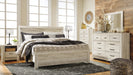 Bellaby Queen Panel Bed with Mirrored Dresser, Chest and 2 Nightstands Huntsville Furniture Outlet