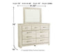 Bellaby Queen Panel Bed with Mirrored Dresser Huntsville Furniture Outlet