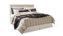 Bellaby Queen Panel Headboard with Mirrored Dresser, Chest and Nightstand Huntsville Furniture Outlet