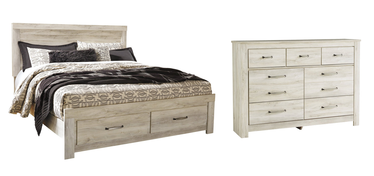 Bellaby Queen Platform Bed with 2 Storage Drawers with Dresser Huntsville Furniture Outlet