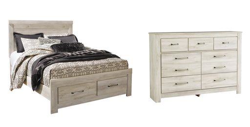 Bellaby Queen Platform Bed with 2 Storage Drawers with Dresser Huntsville Furniture Outlet