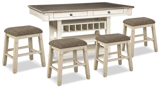 Bolanburg Counter Height Dining Table and 4 Barstools Huntsville Furniture Outlet