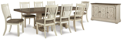 Bolanburg Dining Table and 8 Chairs with Storage Huntsville Furniture Outlet