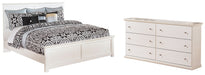 Bostwick Shoals Full Panel Bed with Mirrored Dresser, Chest and 2 Nightstands Huntsville Furniture Outlet