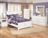 Bostwick Shoals Full Panel Bed with Mirrored Dresser, Chest and Nightstand Huntsville Furniture Outlet