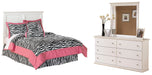 Bostwick Shoals Full Panel Headboard with Mirrored Dresser Huntsville Furniture Outlet