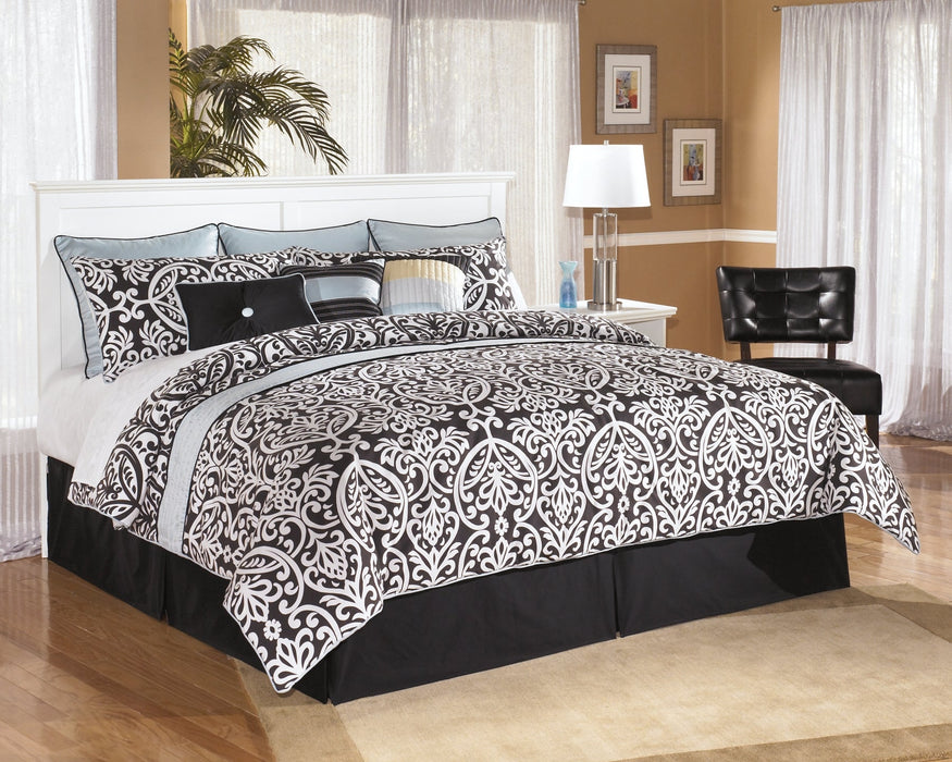 Bostwick Shoals King/California King Panel Headboard with Mirrored Dresser and 2 Nightstands Huntsville Furniture Outlet