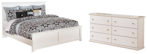 Bostwick Shoals King Panel Bed with Dresser Huntsville Furniture Outlet