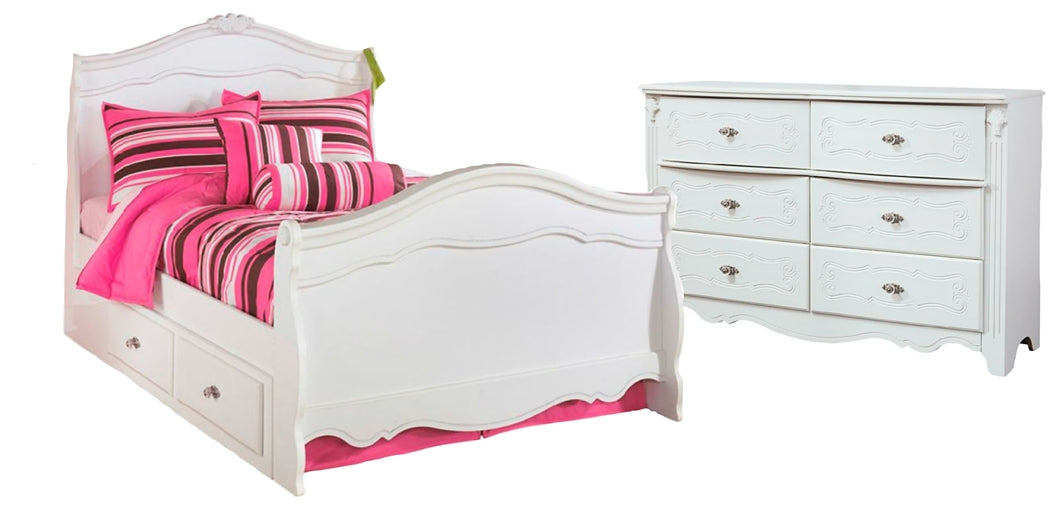 Bostwick Shoals Twin Panel Bed with Mirrored Dresser, Chest and 2 Nightstands Huntsville Furniture Outlet