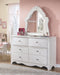 Bostwick Shoals Twin Panel Bed with Mirrored Dresser, Chest and 2 Nightstands Huntsville Furniture Outlet