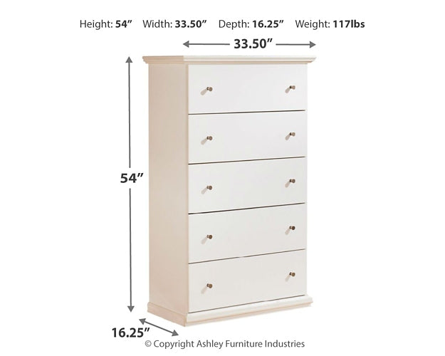 Bostwick Shoals Twin Panel Headboard with Mirrored Dresser and Chest Huntsville Furniture Outlet