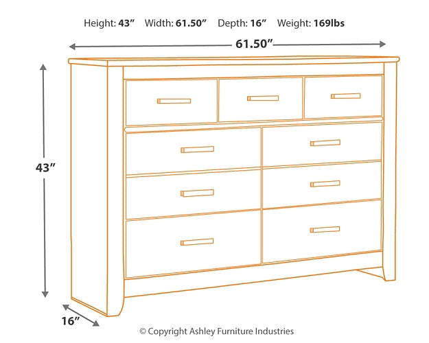 Brinxton Full Panel Bed with Dresser Huntsville Furniture Outlet