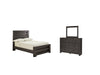 Brinxton Full Panel Bed with Mirrored Dresser Huntsville Furniture Outlet