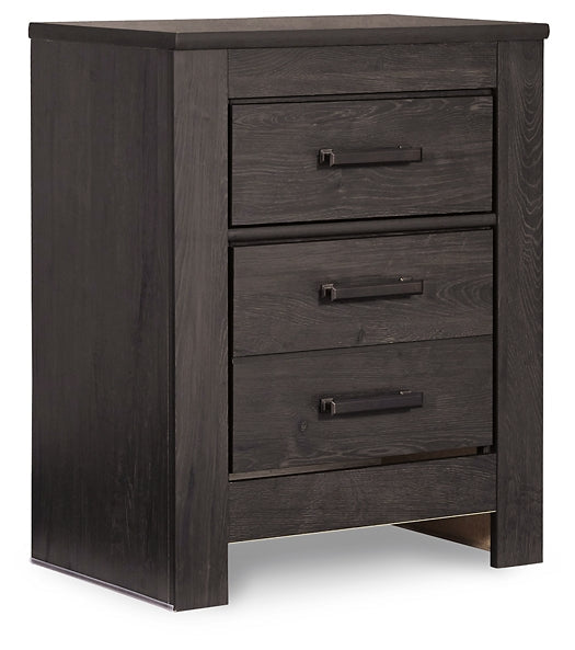 Brinxton Full Panel Bed with Nightstand Huntsville Furniture Outlet