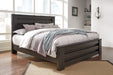 Brinxton King Panel Bed with Mirrored Dresser and Chest Huntsville Furniture Outlet