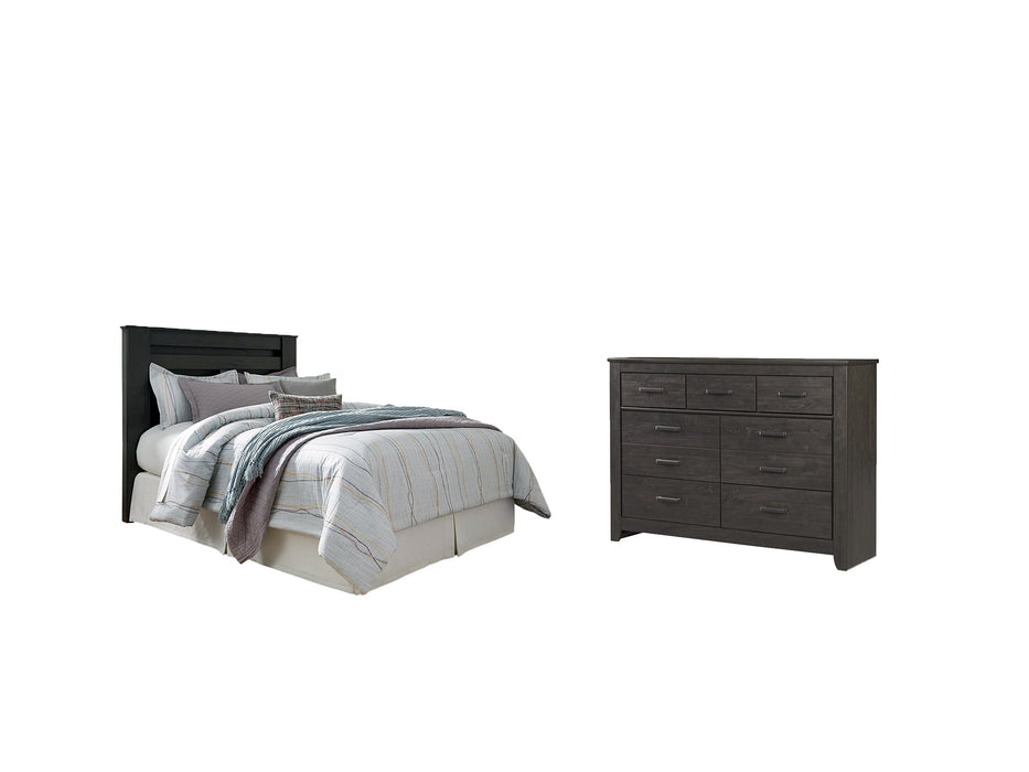 Brinxton Queen/Full Panel Headboard with Dresser Huntsville Furniture Outlet