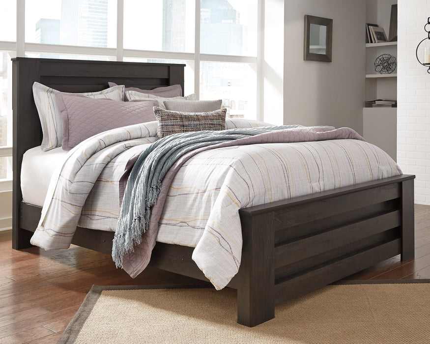 Brinxton Queen Panel Bed with 2 Nightstands Huntsville Furniture Outlet