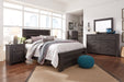 Brinxton Queen Panel Bed with Mirrored Dresser, Chest and 2 Nightstands Huntsville Furniture Outlet